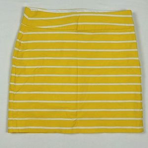 Yellow and white Banana Republic skirt